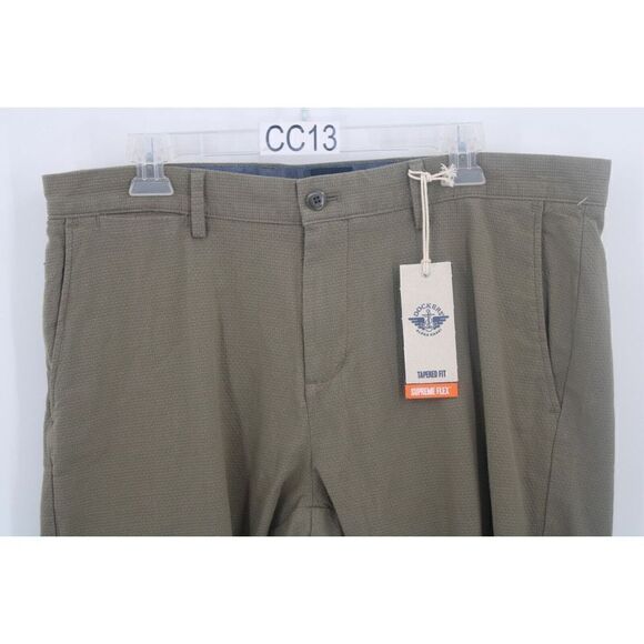 Dockers Tapered Fit Supreme Flex Stretch Alpha Khaki Pants 36/30 NWT Olive - Picture 2 of 10